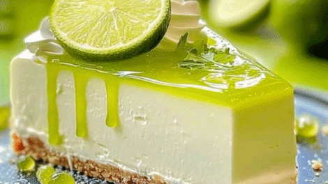 Summer Lime Cheesecake Slice
