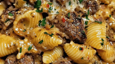 Creamy Paprika Steak Shells
