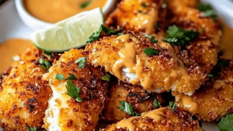 Coconut Chicken with a Zesty Bang Bang Sauce
