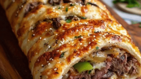 Philly Cheesesteak Stromboli
