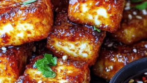 Crispy Chili Honey Halloumi Bites