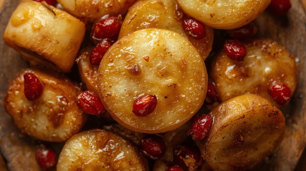 Roasted Turnip Rounds with Honey & Cranberries